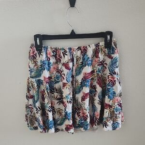 Rewind Multicolor Tropical Print Mini Skirt